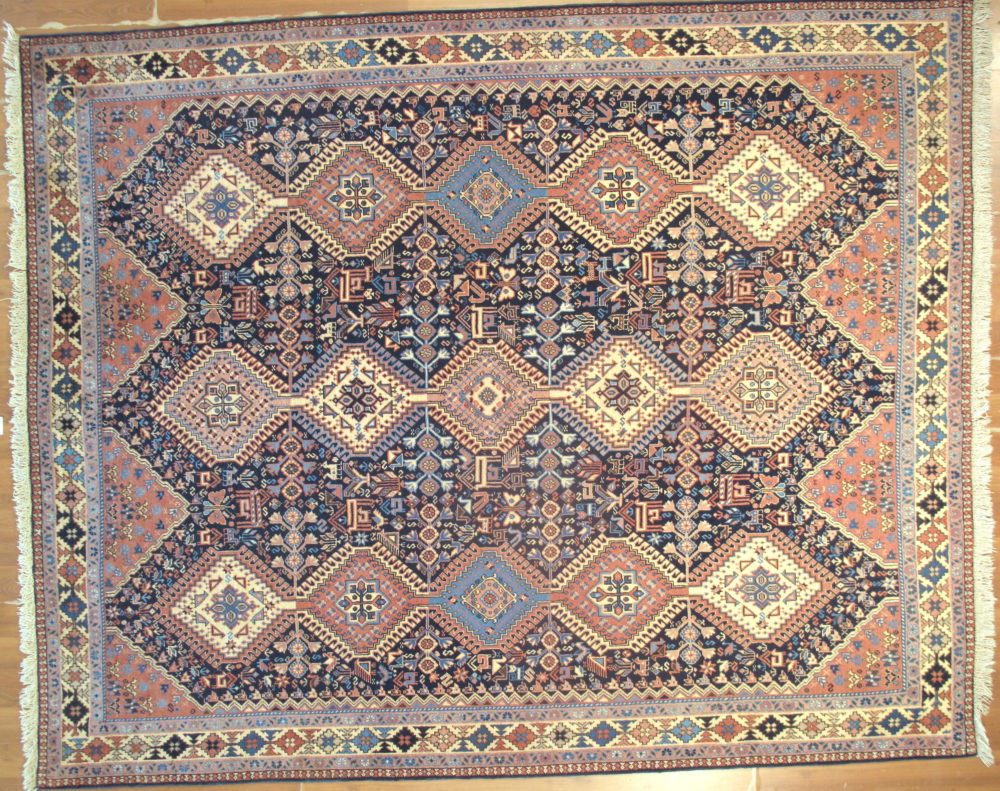 05139 Yalameh Persian Blue Red Natural 6-6×8-2 | Manoukian Rugs™