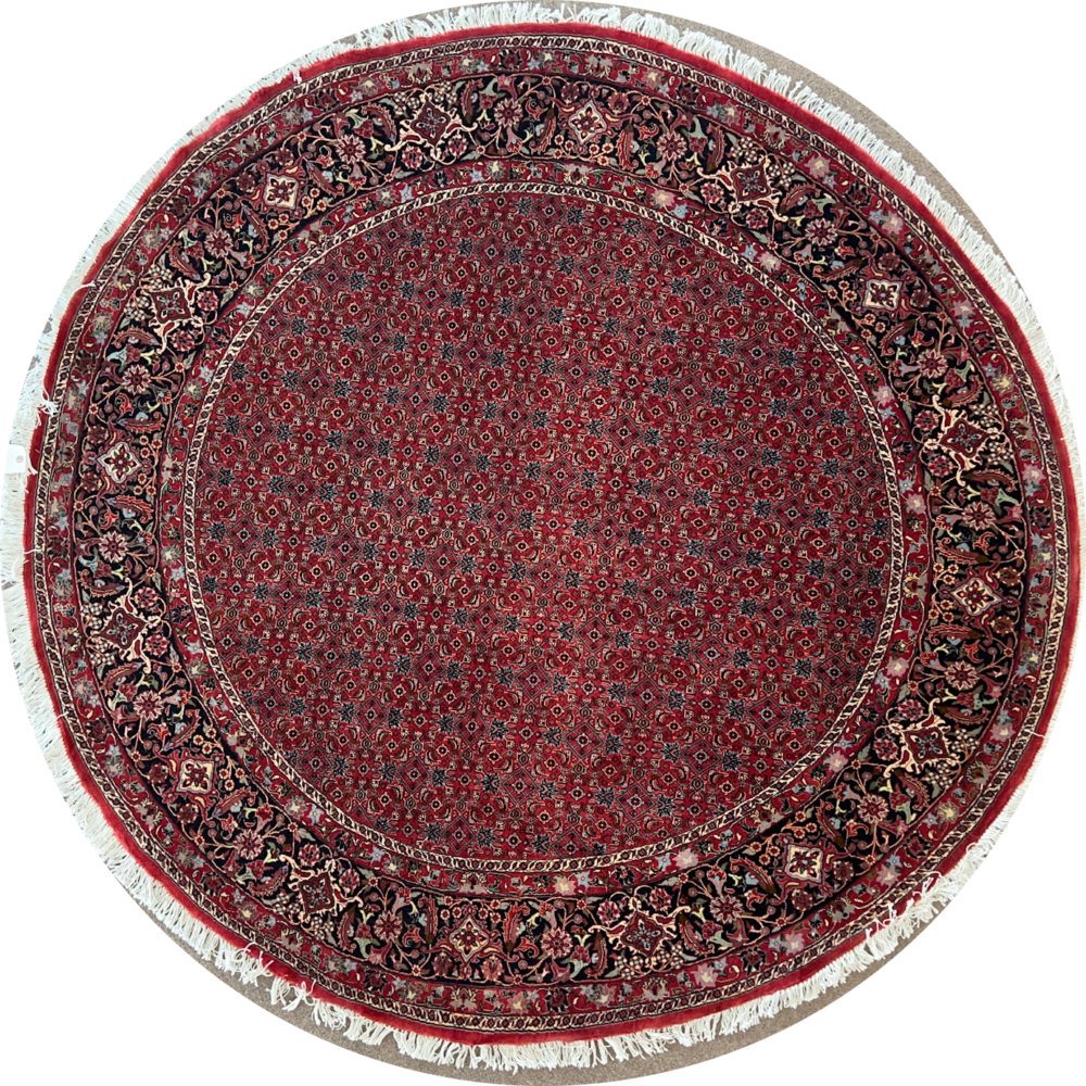 bijar persian red blue white 6-7 round full