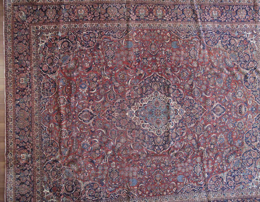 05806 Keshan Persian Semi-Antique 12-1 x 14-10 | Manoukian Rugs™