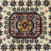 Kazak Turkish Orange Blue Yellow 4-5x6-6 | Manoukian Rugs™ - Image 2