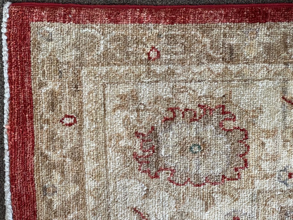 06112 Peshawar Afghan Red Natural Brown 6-8×10-5 | Manoukian Rugs™ corner