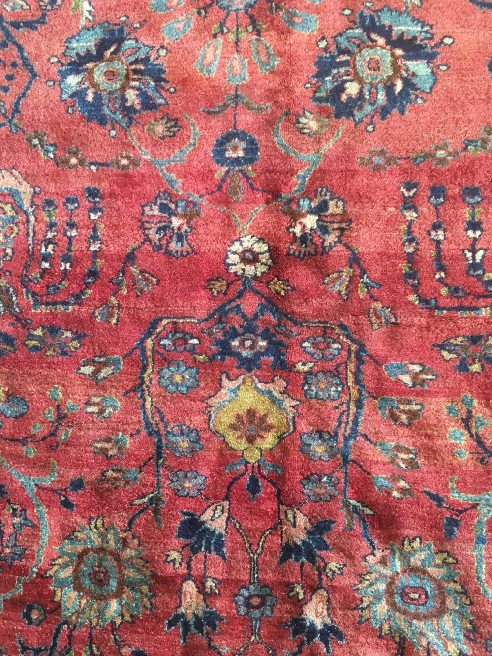 antique persian sarouk 9-11x12-4 cu