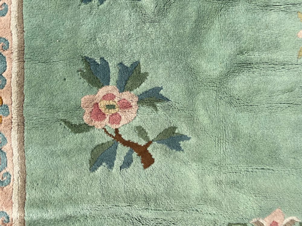 06258 Peking Chinese Green & Pink 11-8x14-6 | Manoukian Rugs™