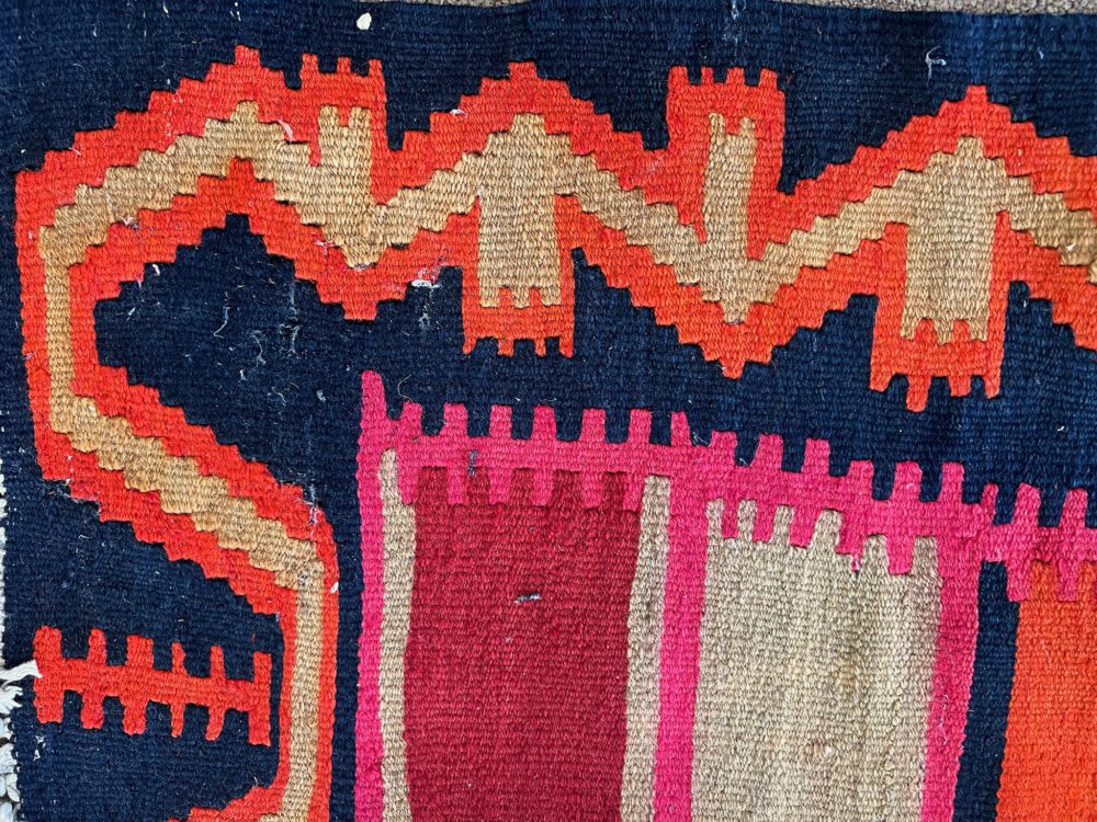 06269 Kilim Turkish Pink & Blue 5x12-6 | Manoukian Rugs™