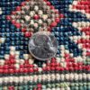 06504 Kazak Afghan Beige Red Blue 3-9×4-11 | Manoukian Rugs™ back