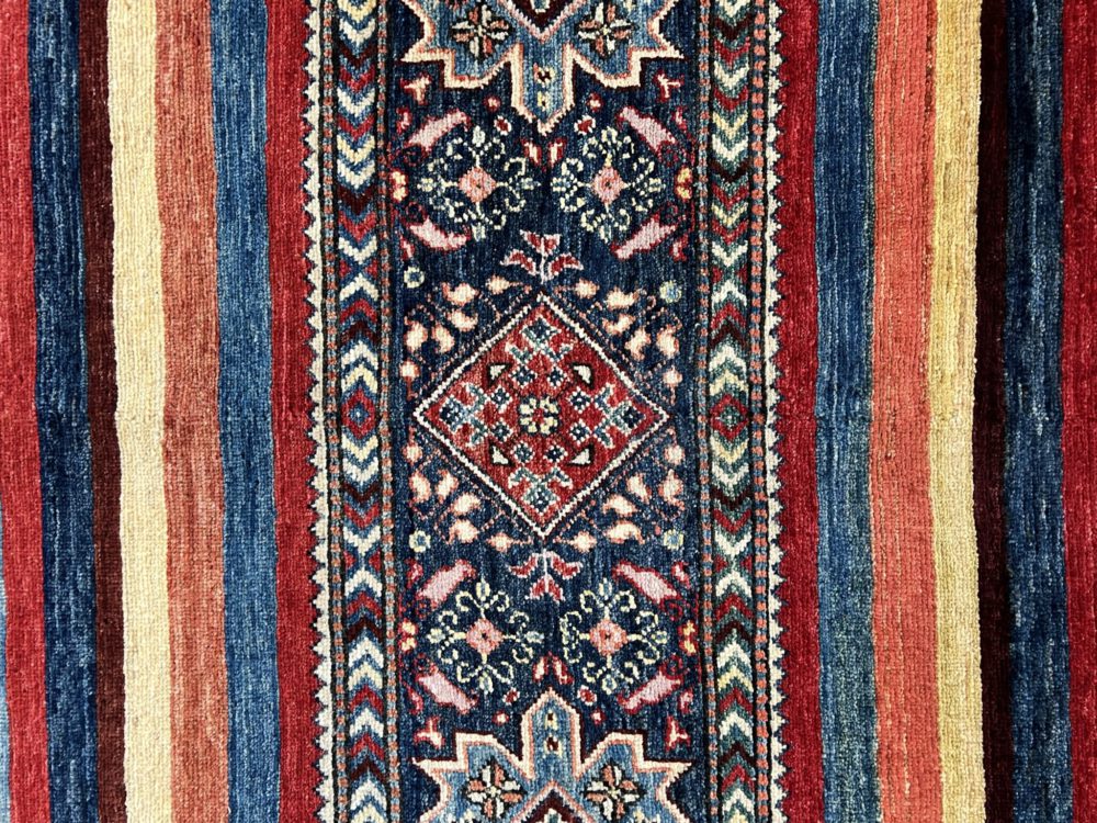 Khorjeen Afghan Red Blue Yellow 5x6-6 | Manoukian Rugs™ cu