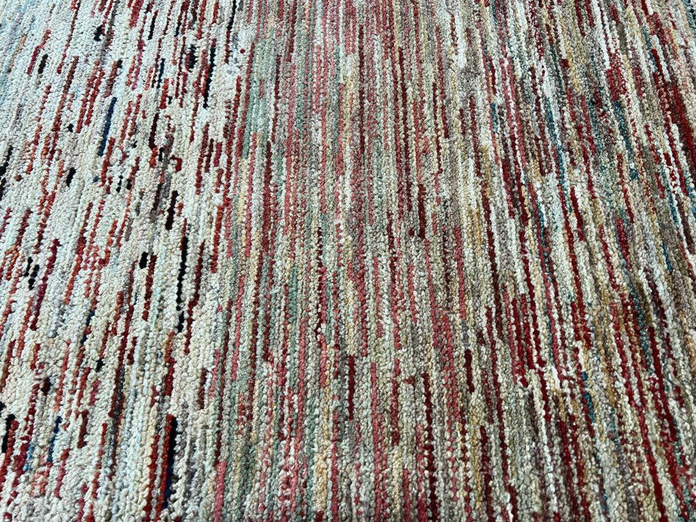 05479 Gabbeh Afghan Red White Gray 9-5x12-3 | Manoukian Rugs™