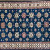 SS011922T252 Super Kazak Afghan Blue White Red 9x12 | Manoukian Rugs™